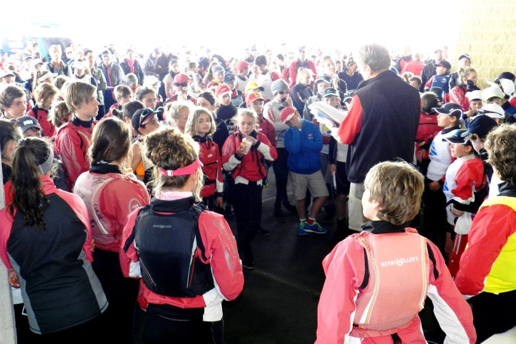 Sail Sandy PRO Steve Aulich conducts a briefing. © Chris Furey